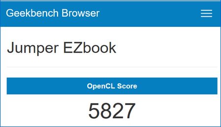 Jumper EZBook 3 Pro　Geekbench result 2