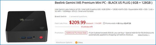 Gearbest Beelink Gemini X45 Premium Mini PC