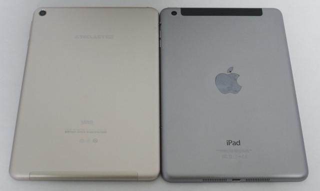 Teclast M89 vs iPad mini 3 背面より