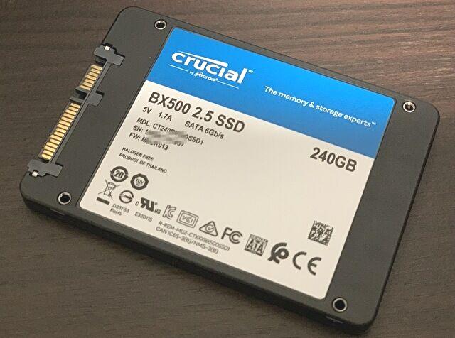 Crucial BX500、240GBで約3,500円の2.5インチ SSDの実機ベンチマーク 