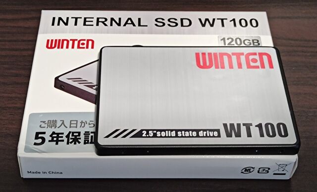 2.5インチ 120GB SSDが約2,300円、WINTEN WT100 実機ベンチマークは 