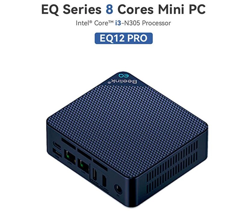 ミニPC Beelink EQ 12 Mini Pc 16GB DDR5 500GB SSD 第12世代プロセッサ N100 4C 4T 最大 3.4Ghz   Typc 2* HDMI 4K@60Hzつの出力ギガビットイーサネ - 4