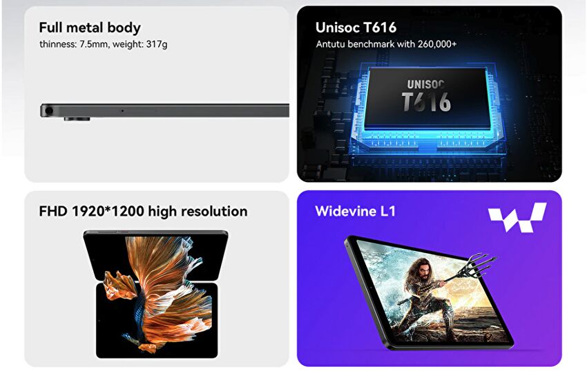 HEADWOLF FPad 3、UNISOC T616 / 5500mAh 大容量バッテリーの8.4型 Android タブがリリース